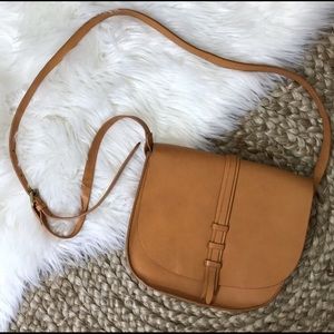 Lucky Brand Tan Cowhide Leather Crossbody Purse